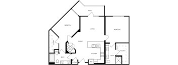 Floor plan image at Trovita Rio Apartments in Tempe, AZ