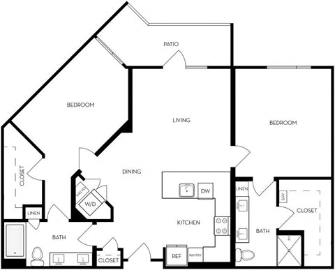 Floor plan image at Trovita Rio Apartments in Tempe, AZ
