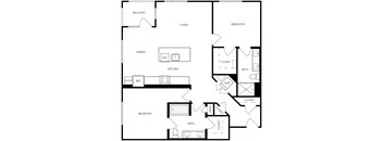 Floor plan image at Trovita Rio Apartments in Tempe, AZ