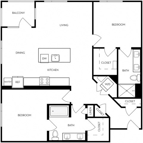 Floor plan image at Trovita Rio Apartments in Tempe, AZ