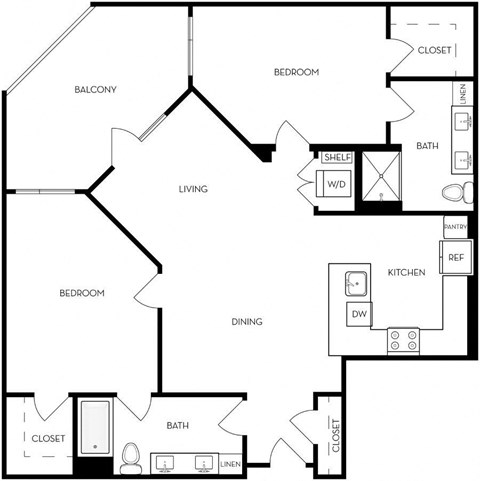 Floor plan image at Trovita Rio Apartments in Tempe, AZ