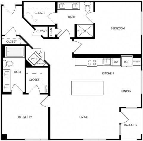 Floor plan image at Trovita Rio Apartments in Tempe, AZ