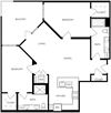 Floor plan image at Trovita Rio Apartments in Tempe, AZ