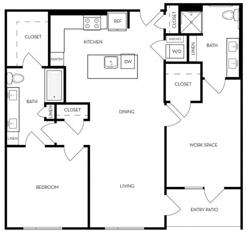 Floor plan image at Trovita Rio Apartments in Tempe, AZ
