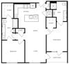 Floor plan image at Trovita Rio Apartments in Tempe, AZ