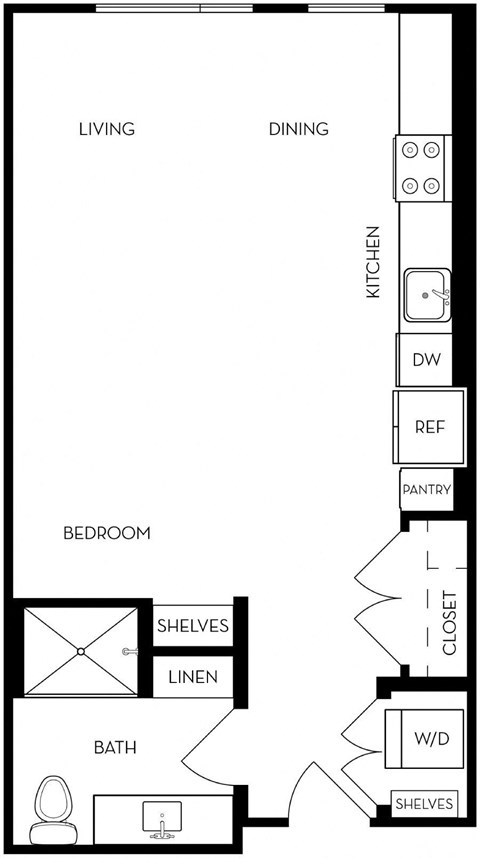 Floor plan image at Trovita Rio Apartments in Tempe, AZ