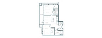 A black and white image of a house floor plan.