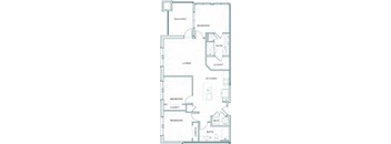 A floor plan of a house with labeled rooms.
