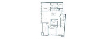 A black and white image of a floor plan for a house.