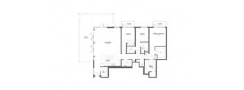A black and white floor plan of an apartment complex.