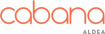 The image features the word "cabana" in orange letters.