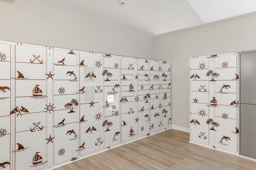 package lockers at The Mirage at Kernan in Jacksonville