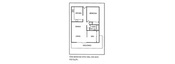 1 bedroom 1 Bath with Den