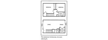 2 Bedroom 2 Bath Townhome