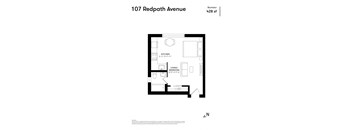 Bachelor Floor Plan at 107 Redpath, Toronto Canada