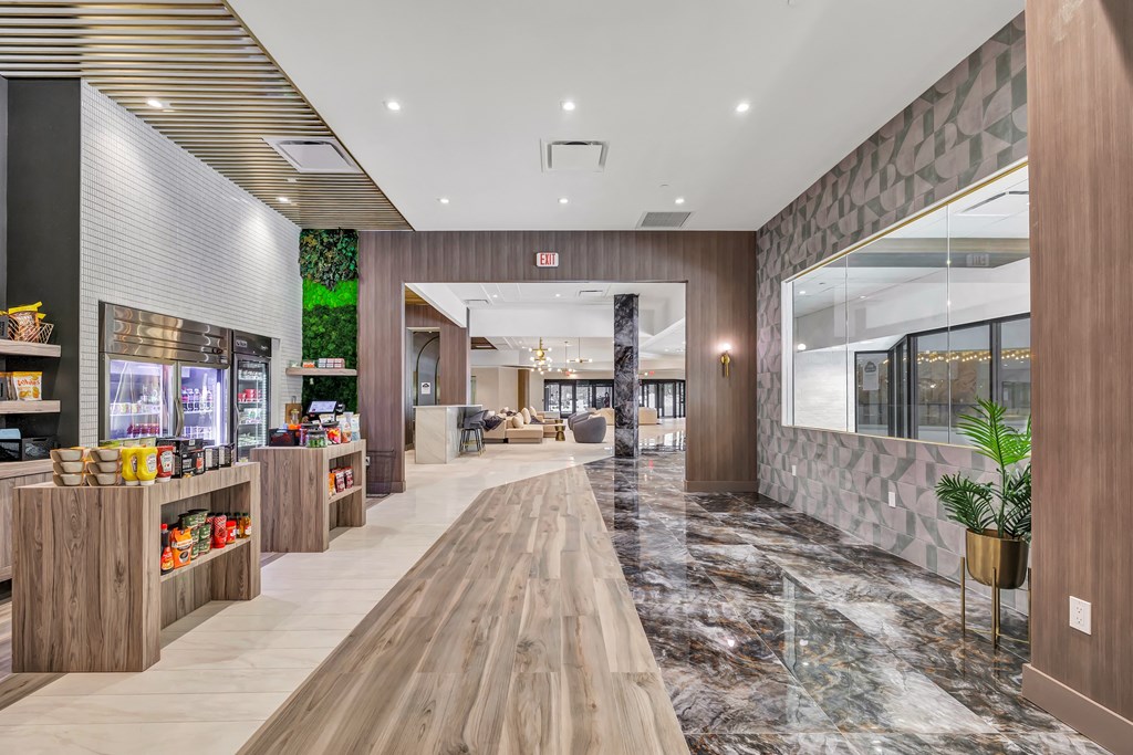 mini market with lobby view