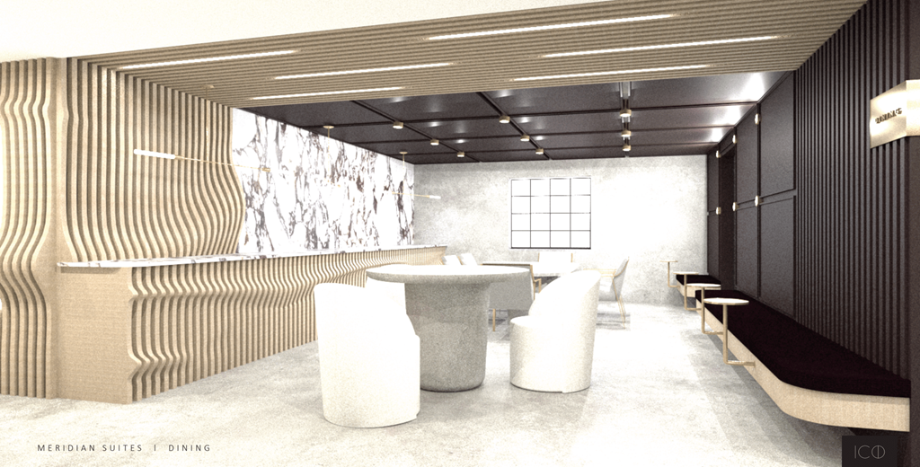 a rendering of the lobby of the new building
