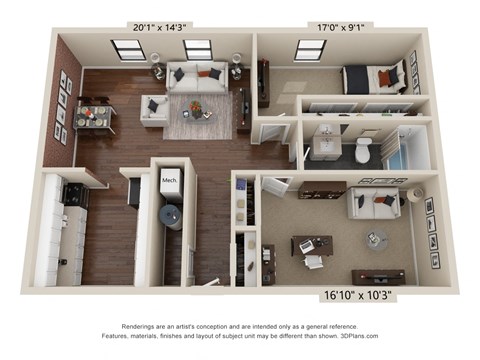 Retro 1 Bed 1 Bath Plus Den