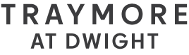The image displays the text "TRAYMORE AT DWIGHT" in large, bold letters.