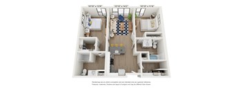 a 3 bedroom floor plan with a bedroom and a living room