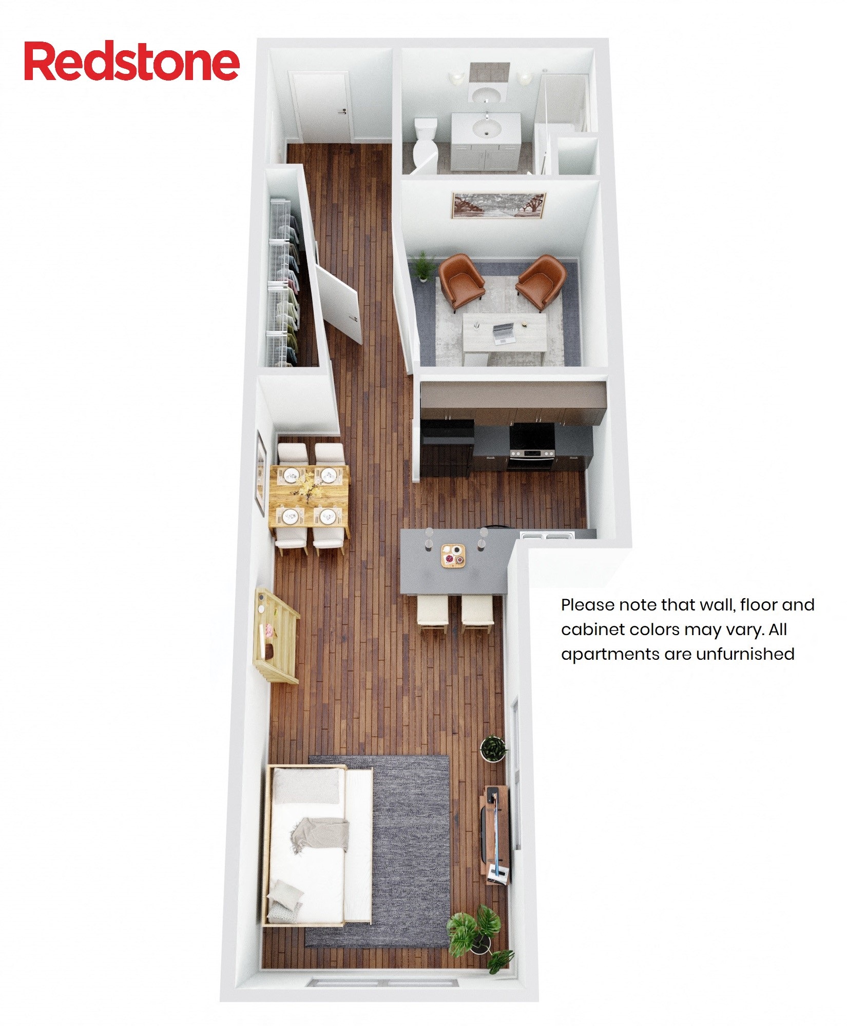 Maiden Studio with Den Floor Plan 207, 307