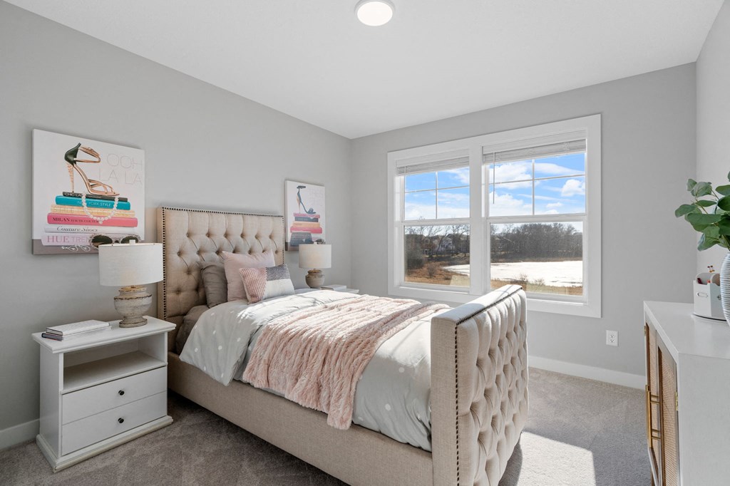bedroom with large windows