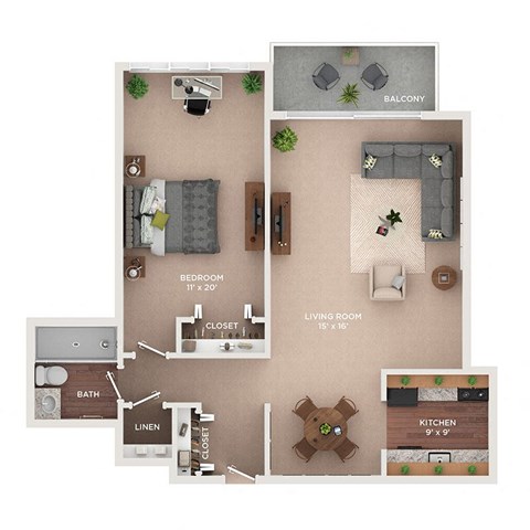 a floor plan of a house with a bedroom and a living room