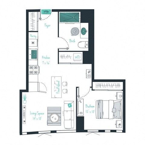 a drawing of a floor plan of a house