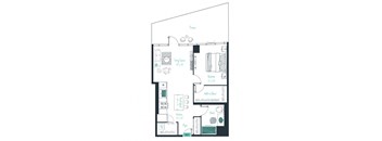floor plan of a two bedroom apartment