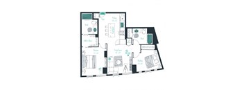 a blueprint of a floor plan of a house