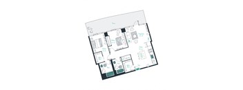 floor plan of a 2 bed 2 bath apartment