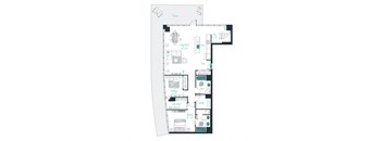 floor plan of a 2 bed 2 bath apartment