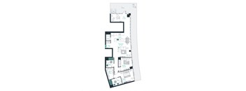 floor plan of a 2 bed 2 bath apartment