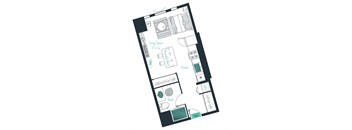 floor plan of a studio apartment