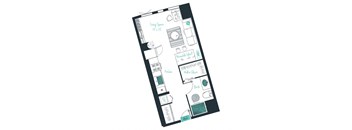 floor plan of a studio apartment