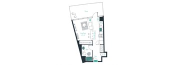 floor plan of a studio apartment