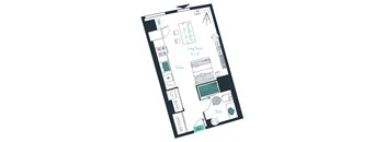 floor plan of a studio apartment