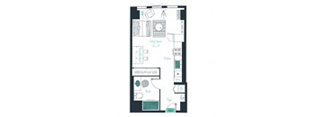 floor plan of a studio apartment
