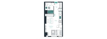 floor plan of a studio apartment