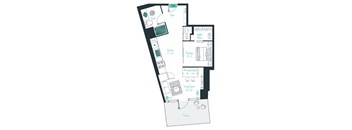 floor plan of a convertible apartment