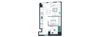 floor plan of a convertible apartment