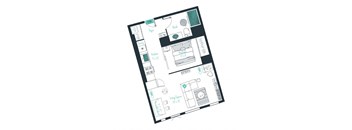 floor plan of a convertible apartment