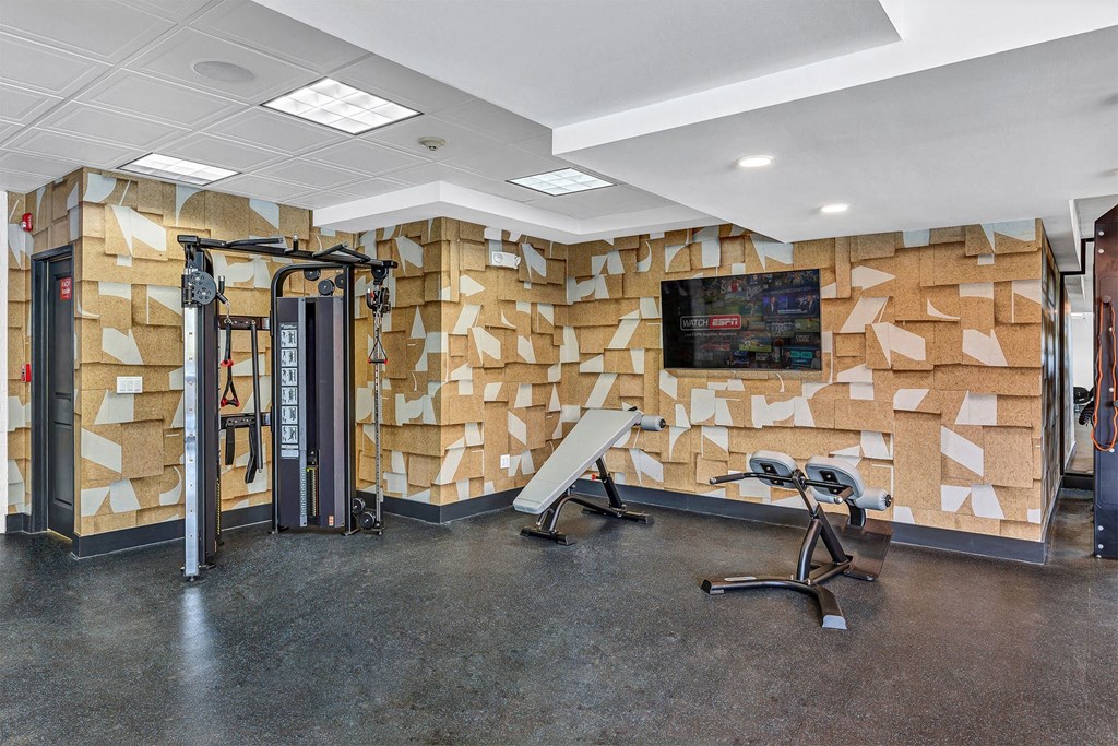 the exercise room at the house