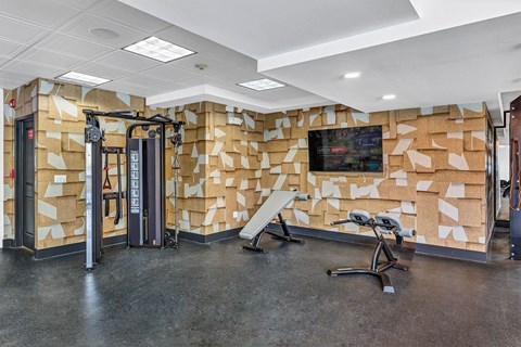 the exercise room at the house
