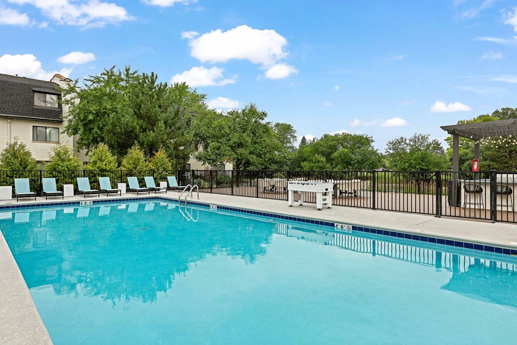 the swimming pool at our apartments