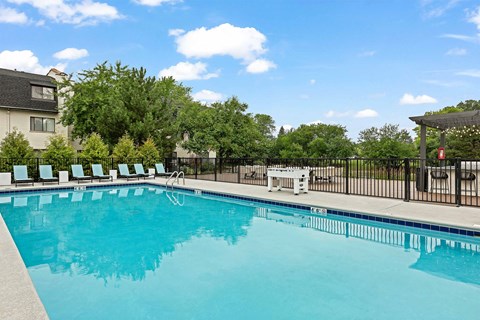 the swimming pool at our apartments