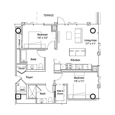 an illustration of a floor plan of a house