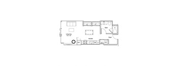 a floor plan of a 1 bedroom floor plan