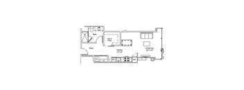 a floor plan of a 1 bedroom floor plan