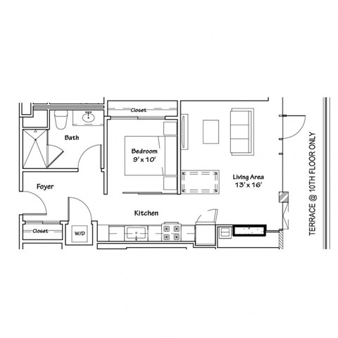 a line drawing of a floor plan of a house